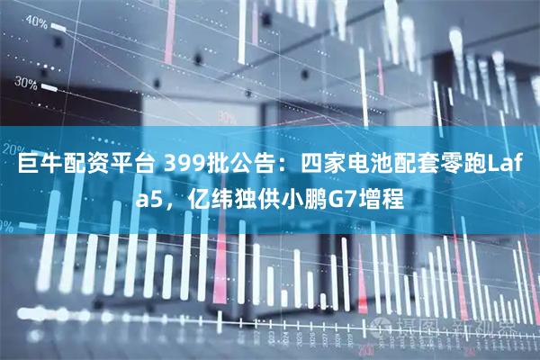 巨牛配资平台 399批公告：四家电池配套零跑Lafa5，亿纬独供小鹏G7增程